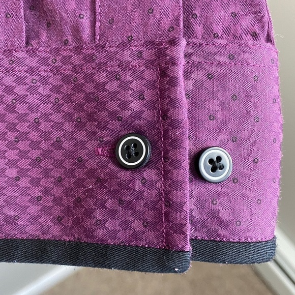 Le Chateau Tailored Fit Men's Purple Long Sleeve Button Up Shirt Size 16-16.5 - Picture 4 of 11